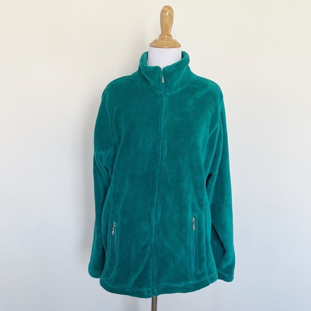 Teal French Laundry Fleece full zip Jacket
